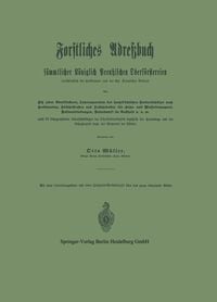 Produktbild: Forstliches Adre&szlig;buch s&auml;mmtlicher K&ouml;niglich Preu&szlig;ischen Oberf&ouml;rstereien
