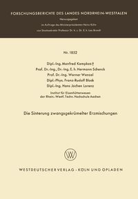 Produktbild: Die Sinterung zwangsgekr&uuml;melter Erzmischungen