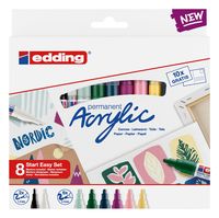 Produktbild: Edding Acrylmarker Acrylic 5300+5100 nordic 8er Starter Set