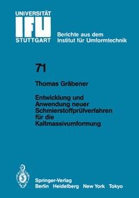 Produktbild: Entwicklung und Anwendung neuer Schmierstoffpr&uuml;fverfahren f&uuml;r die Kaltmassivumformung