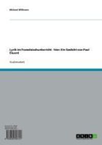 Produktbild: Lyrik im Franz&ouml;sischunterricht - hier: Ein Gedicht von Paul &Egrave;luard