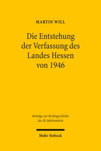 Produktbild: Die Entstehung der Verfassung des Landes Hessen von 1946