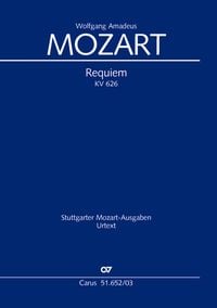 Produktbild: Mozart: Requiem KV 626 (Klavierauszug)