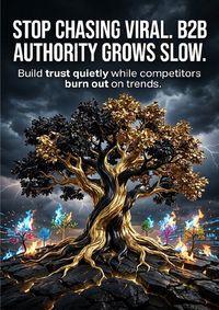 Produktbild: Stop chasing viral. B2B authority grows slow.