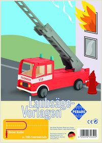 Produktbild: PEBARO 356S - Laubsägevorlage Feuerwehrauto, 1 Platte, Größe DIN A4