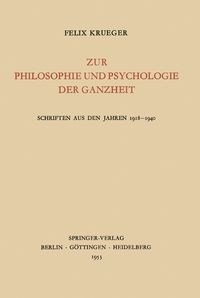 Produktbild: Zur Philosophie und Psychologie der Ganzheit
