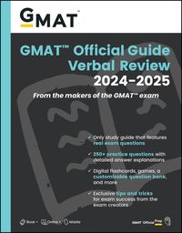 Produktbild: Gmac: GMAT Official Guide Verbal Review 2024-2025: Book + On