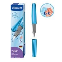 Produktbild: Pelikan F&uuml;ller Twist Frosted Blue Feder M, Rechts- und Linksh&auml;nder