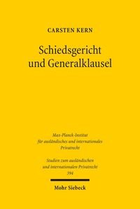 Produktbild: Schiedsgericht und Generalklausel