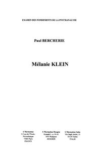 Produktbild: Melanie klein
