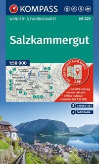 Produktbild: KOMPASS Wanderkarten-Set 229 Salzkammergut (2 Karten) 1:50.000