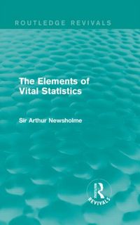 Produktbild: Newsholme, S: The Elements of Vital Statistics