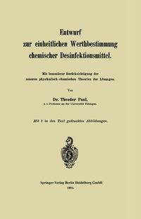 Produktbild: Entwurf zur einheitlichen Werthbestimmung chemischer Desinfektionsmittel