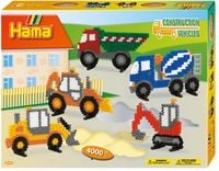 Produktbild: Hama&reg; B&uuml;gelperlen Midi - Geschenkpackung Baufahrzeuge - 1 Stiftplatte Brummi,
