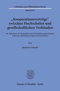 Produktbild: "Kooperationsvertr&auml;ge" zwischen Hochschulen und gesellschaftlichen Verb&auml;nden.