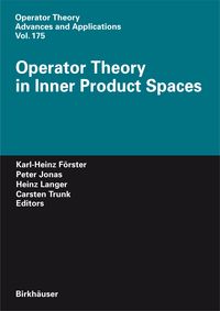 Produktbild: Operator Theory in Inner Product Spaces