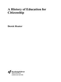 Produktbild: A History of Education for Citizenship