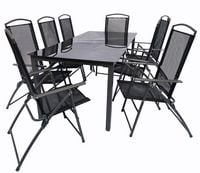 Produktbild: 9-tlg Sitzgruppe Gartenm&ouml;bel Tisch St&uuml;hle Set 189S