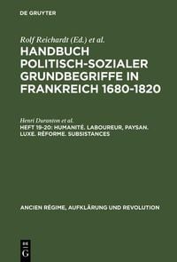 Produktbild: Humanit&eacute;. Laboureur, Paysan. Luxe. R&eacute;forme. Subsistances