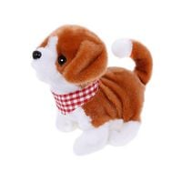 Produktbild: Laufhund wei&szlig;/braun m. Funktionen, 17cm