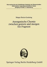Produktbild: Anorganische Chemie zwischen gestern und morgen Ein Fragment
