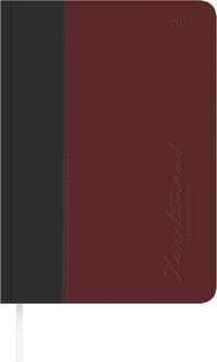 Produktbild: Buchkalender Premium Fire schwarz-rot A5 2027