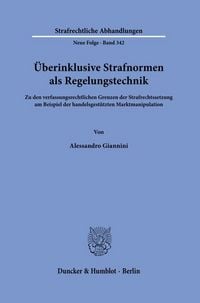 Produktbild: &Uuml;berinklusive Strafnormen als Regelungstechnik
