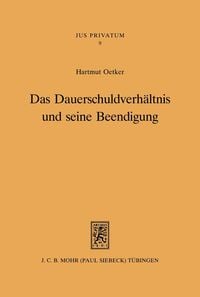 Produktbild: Das Dauerschuldverh&auml;ltnis und seine Beendigung