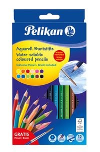Produktbild: Pelikan 700672 - Aquarell Buntstifte Standard, 12 Stifte
