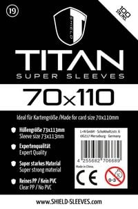 Produktbild: Shield Titan 19 - 100 Super Sleeves f&uuml;r Kartengr&ouml;&szlig;e 70x110 mm