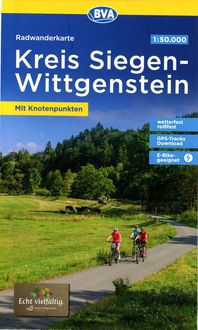 Bild vom Artikel Radwanderkarte BVA Kreis Siegen-Wittgenstein mit Knotenpunkten 1:50.000, reiß- und wetterfest, GPS-Tracks Download, E-Bike-geeignet vom Autor BVA BikeMedia GmbH