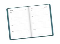 Terminplaner Lederlook 2024 Petrol