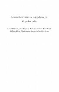 Produktbild: Les meilleurs amis de la psychanalyse - ce que l'on en fait