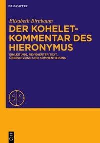 Produktbild: Der Koheletkommentar des Hieronymus