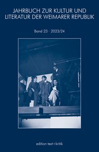Produktbild: Jahrbuch Zur Kultur und Literatur der Weimarer Republik