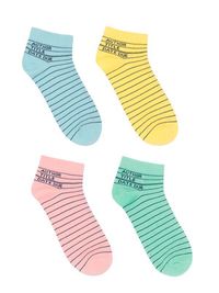 Produktbild: Library Card Ankle Socks 4-pack - Large