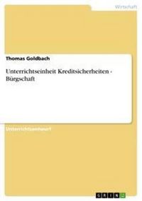 Produktbild: Unterrichtseinheit Kreditsicherheiten - B&uuml;rgschaft