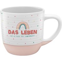 Produktbild: GRUSS & CO Tasse Rillen, Motiv "Das Leben ist zu kurz f&uuml;r irgendwann"