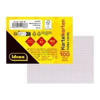Produktbild: Idena Karteikarten kariert 180g/m&sup2; wei&szlig; DIN A7 100 St&uuml;ck