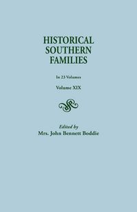 Produktbild: Historical Southern Families. in 23 Volumes. Volume XIX