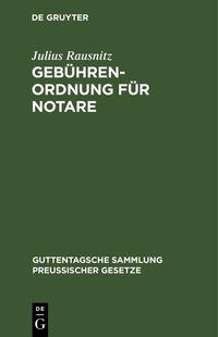 Produktbild: Geb&uuml;hrenordnung f&uuml;r Notare