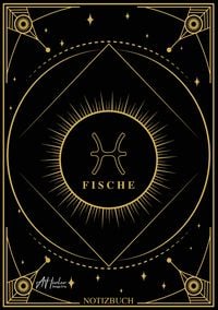 Produktbild: Edles Notizbuch Sternzeichen Fische | Designed by Alfred Herler
