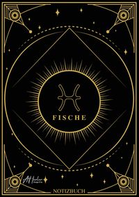 Produktbild: Edles Notizbuch Sternzeichen Fische | Designed by Alfred Herler