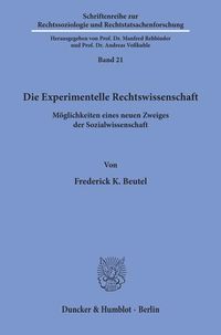 Produktbild: Die Experimentelle Rechtswissenschaft.
