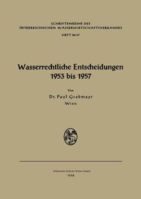 Produktbild: Wasserrechtliche Entscheidungen 1953 bis 1957