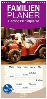 Produktbild: Familienplaner 2027 - Lieblingsschlafpl&auml;tze mit 5 Spalten (Wandkalender, 21 x 45 cm) CALVENDO
