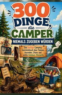 Produktbild: 300 Dinge, die Camper niemals zugeben w&uuml;rden: Das lustige Camping-Geschenkbuch &uuml;ber Pannen, Ausreden, Chaos und echte Outdoor-Momente