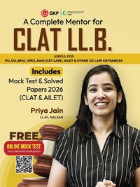 Produktbild: GKP CLAT & AILET 2027 Preparation Book (LLB) | Complete Guide by Priya Jain | Fully Solved Papers of CLAT & AILET 2026 | Law Entrance Exam Book