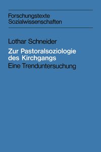 Produktbild: Zur Pastoralsoziologie des Kirchgangs