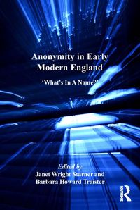 Produktbild: Anonymity in Early Modern England